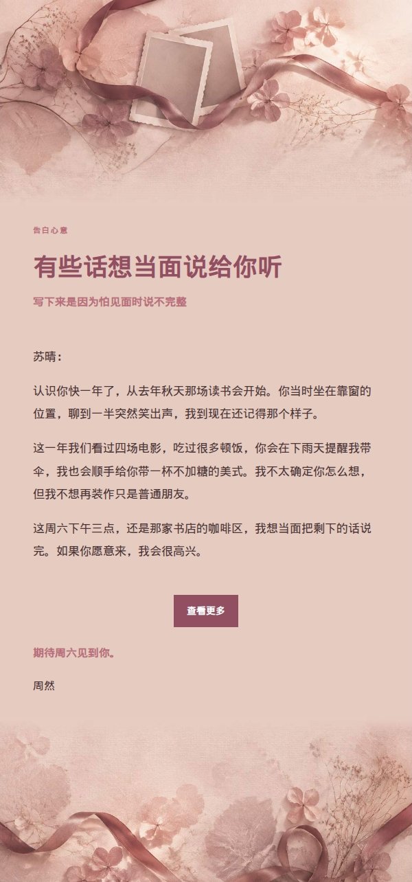 玫瑰编辑恋爱纪念信 2