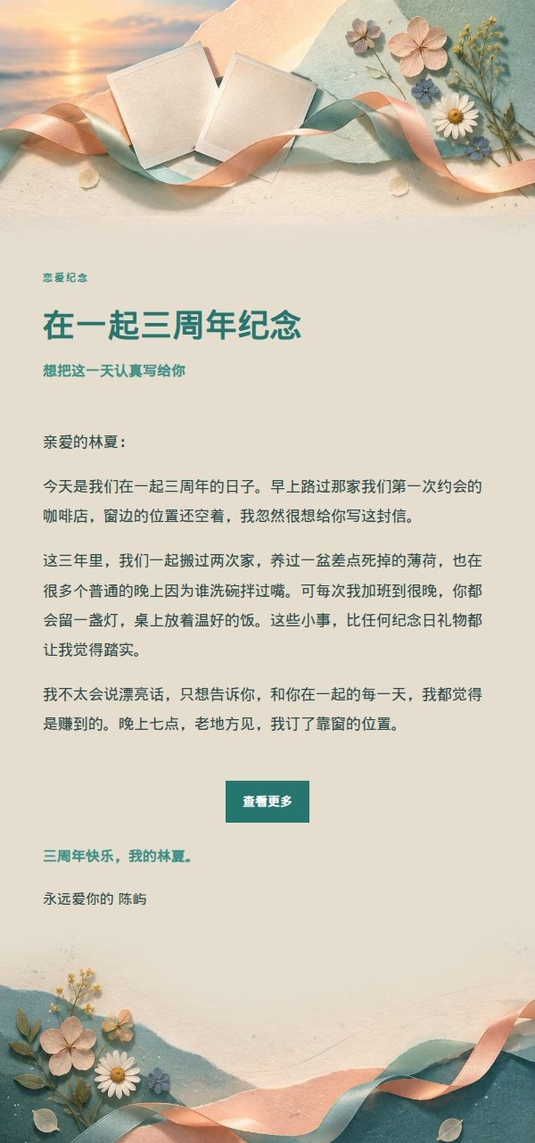 蜜桃青绿恋爱纪念信笺