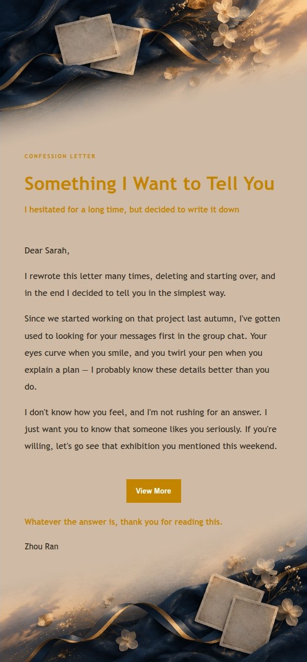 Midnight Gold Love Anniversary Letter 2