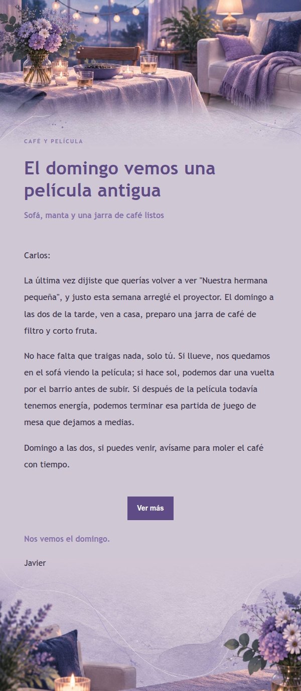Invitación a Reunión Íntima en Casa Estilo Lila Tinta 2