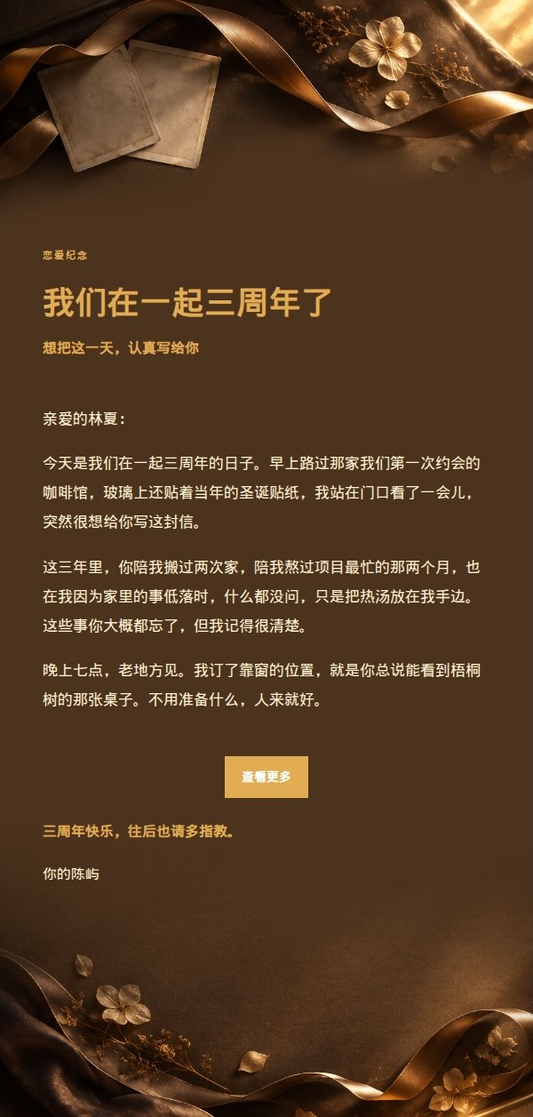 炭黑琥珀恋爱纪念信