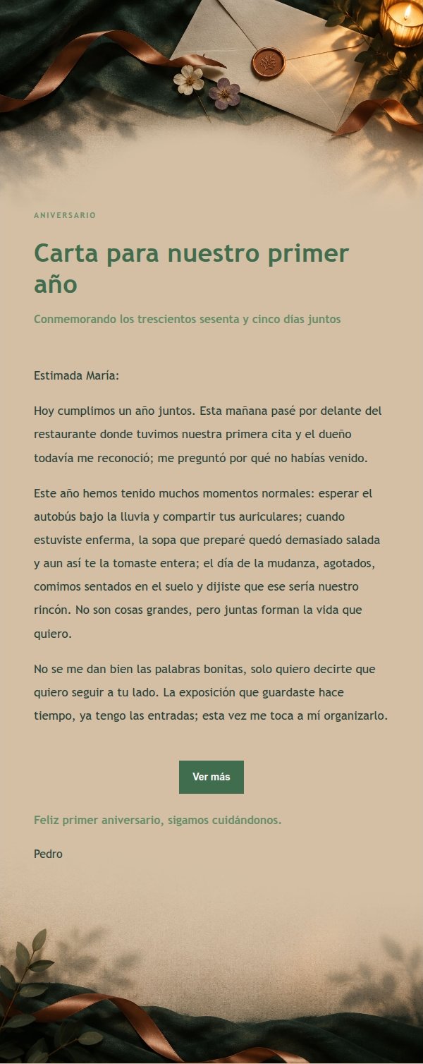 Carta de Amor Confesión Bosque Cobre 2