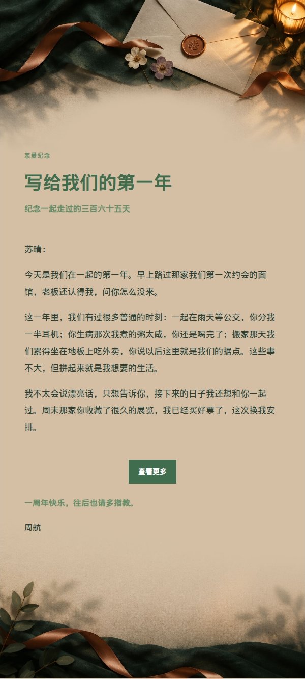 森林铜色告白求爱信 2