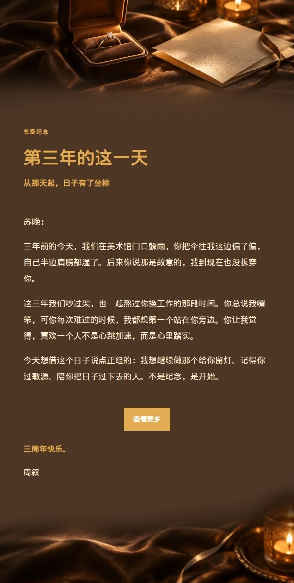 炭黑琥珀求婚告白信 2