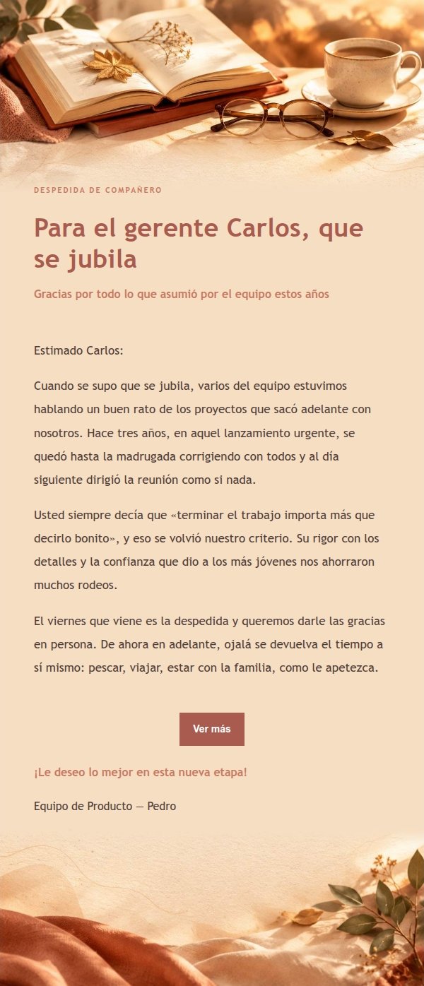 Carta de Despedida Coral Champán para Jubilación 2