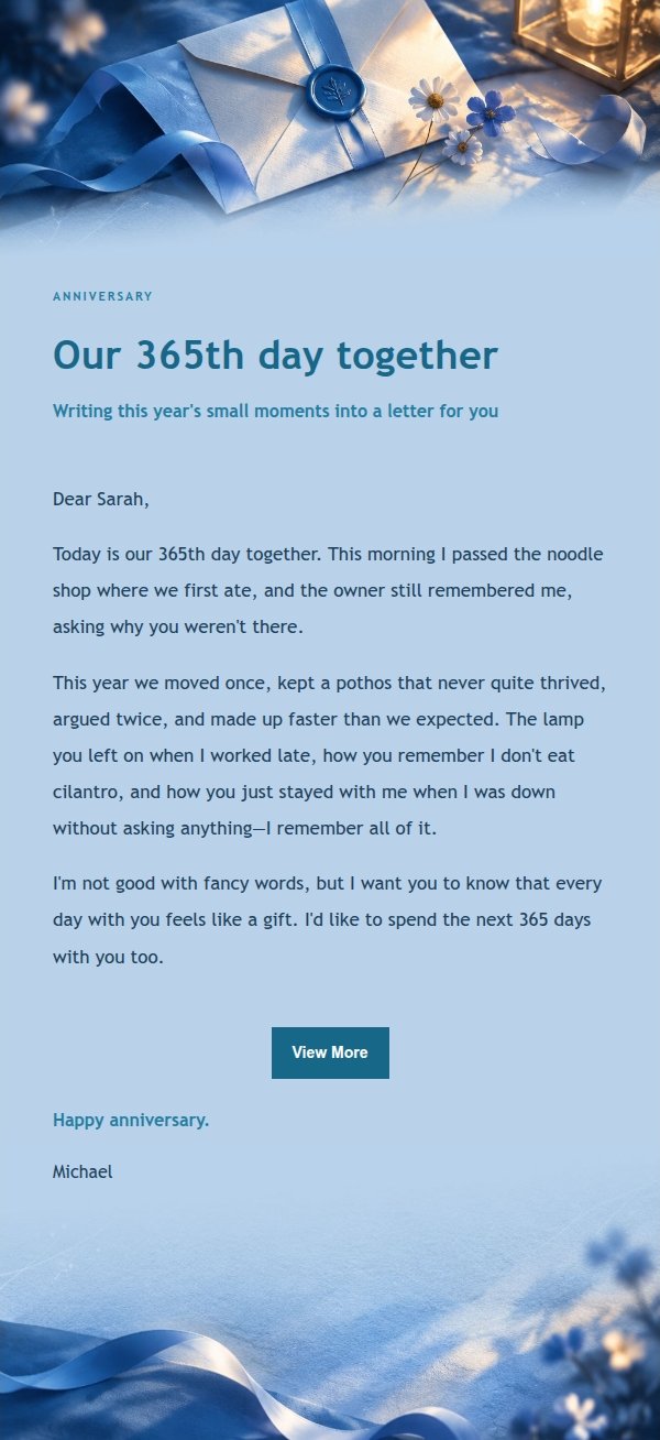 Cobalt Teal Love Confession Letter 2