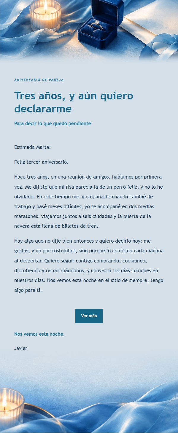 Carta de Propuesta en Azul Cobalto 2