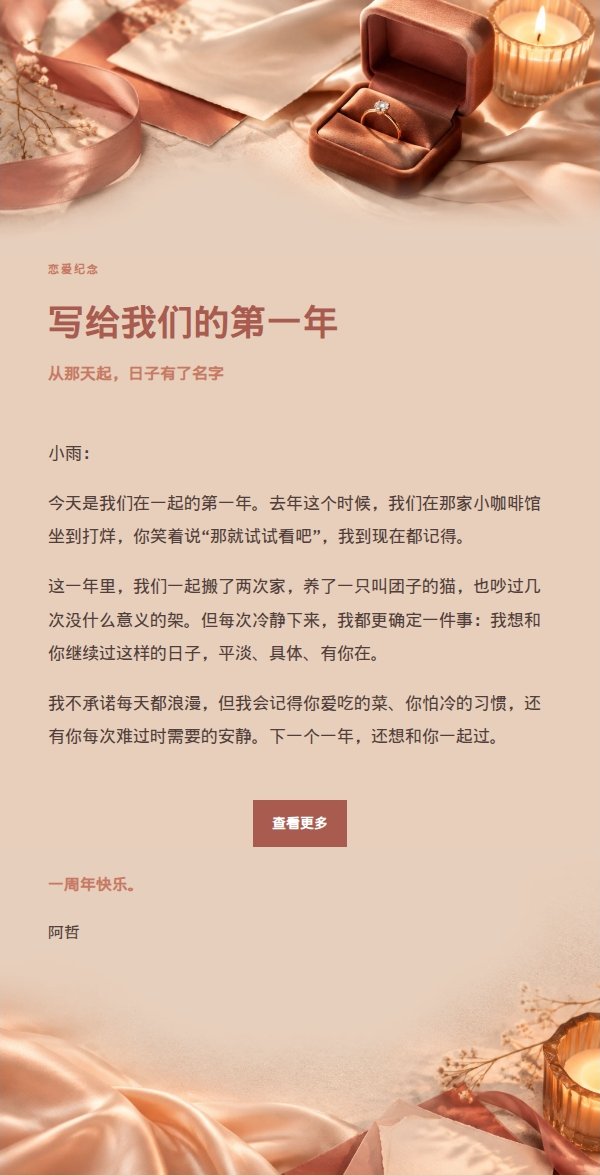 珊瑚香槟求婚告白信 2