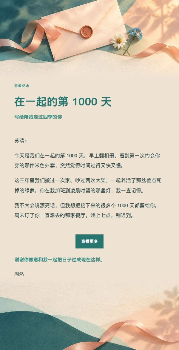 蜜桃青绿告白求爱信 2