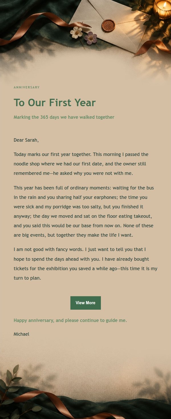 Forest Copper Confession Love Letter 2