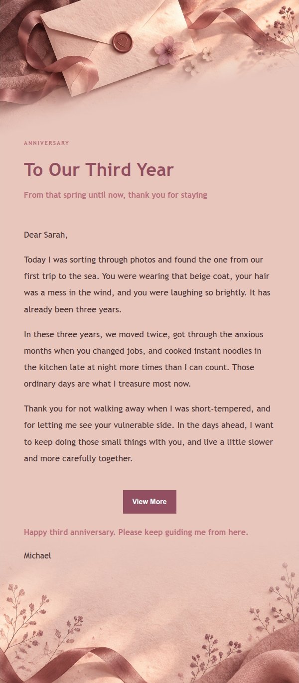 Rose Editorial Love Confession Email 2