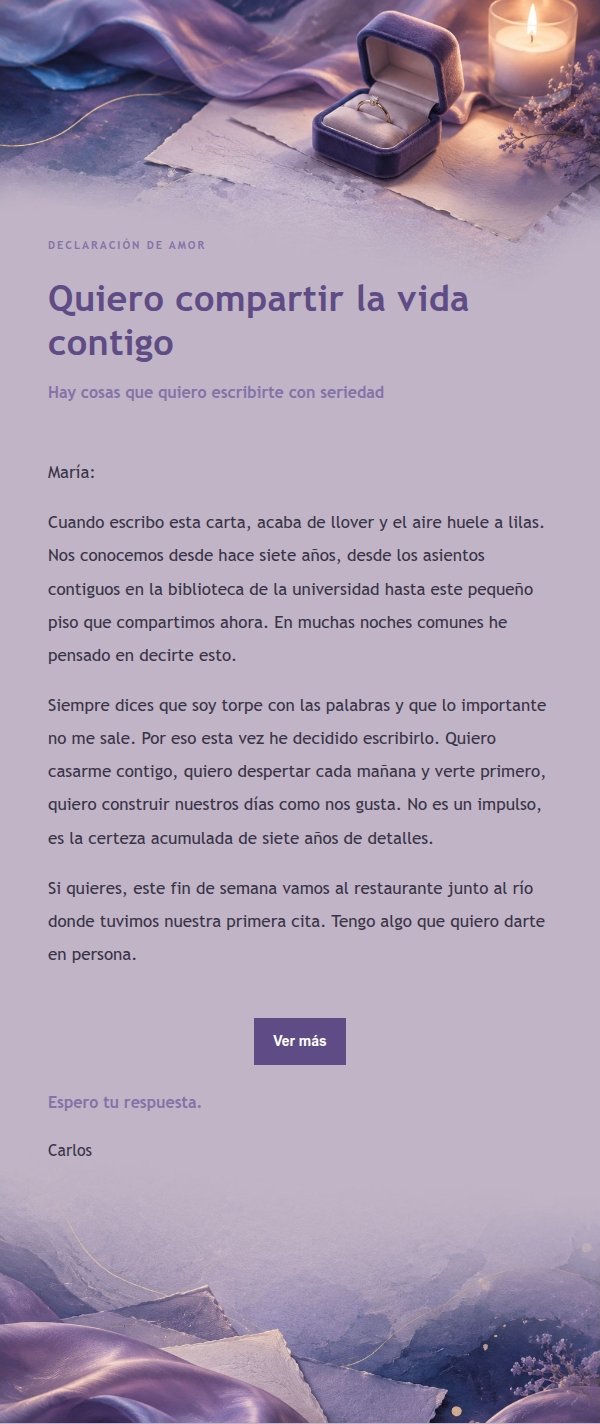 Carta de Propuesta en Tinta Lila