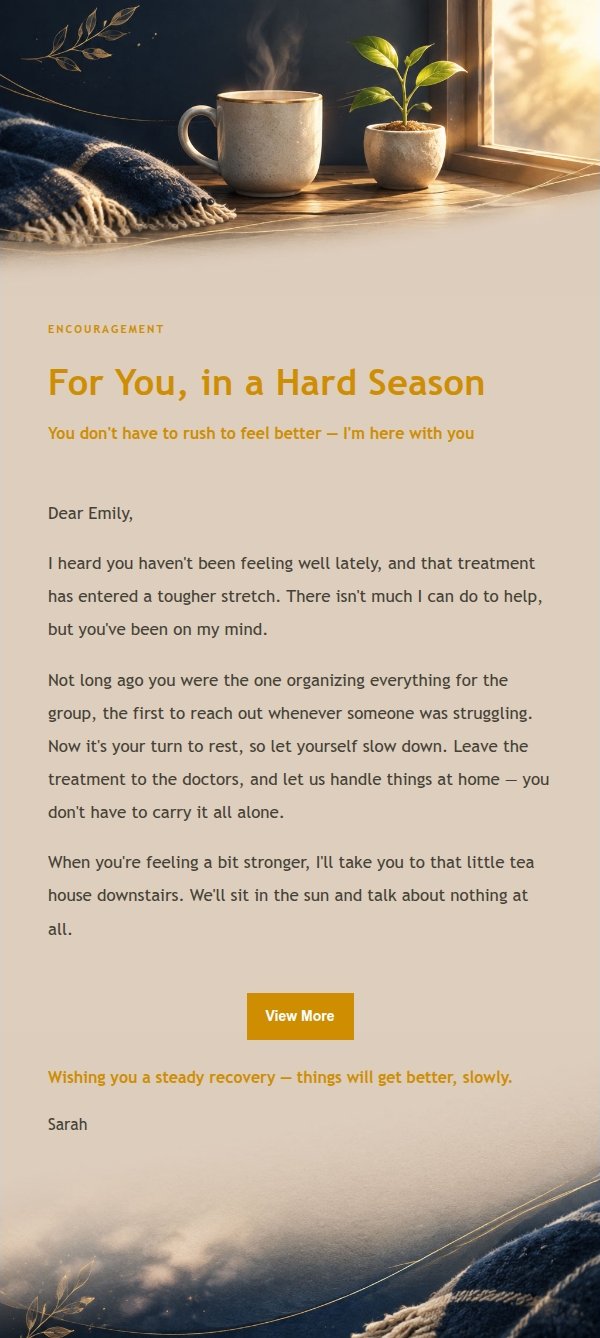 Navy & Gold Encouragement Letter