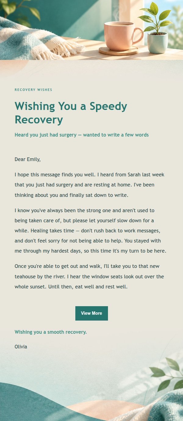 Peach & Sage Encouragement Letter