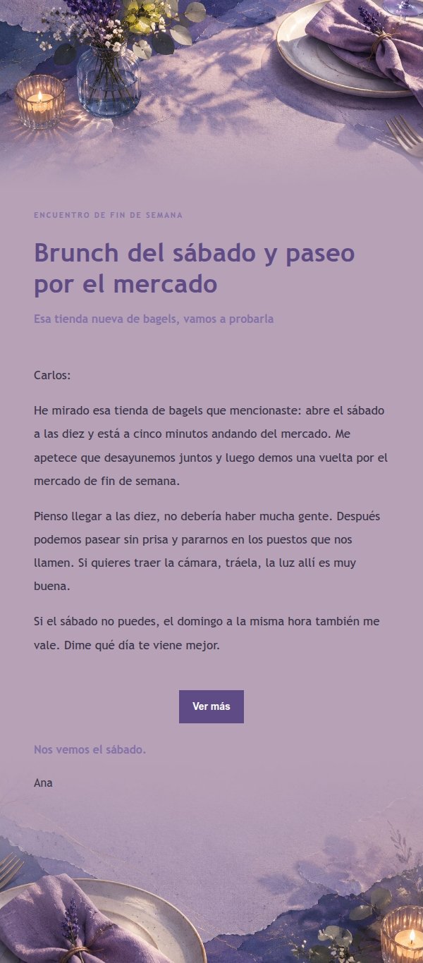 Invitación a Cena entre Amigos en Tono Lila Tinta 2