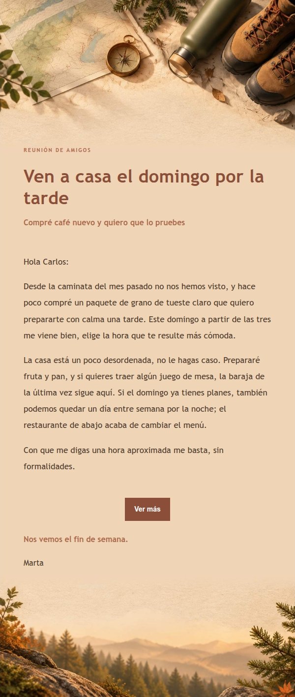 Invitación a Caminata Ligera Estilo Terracota 2