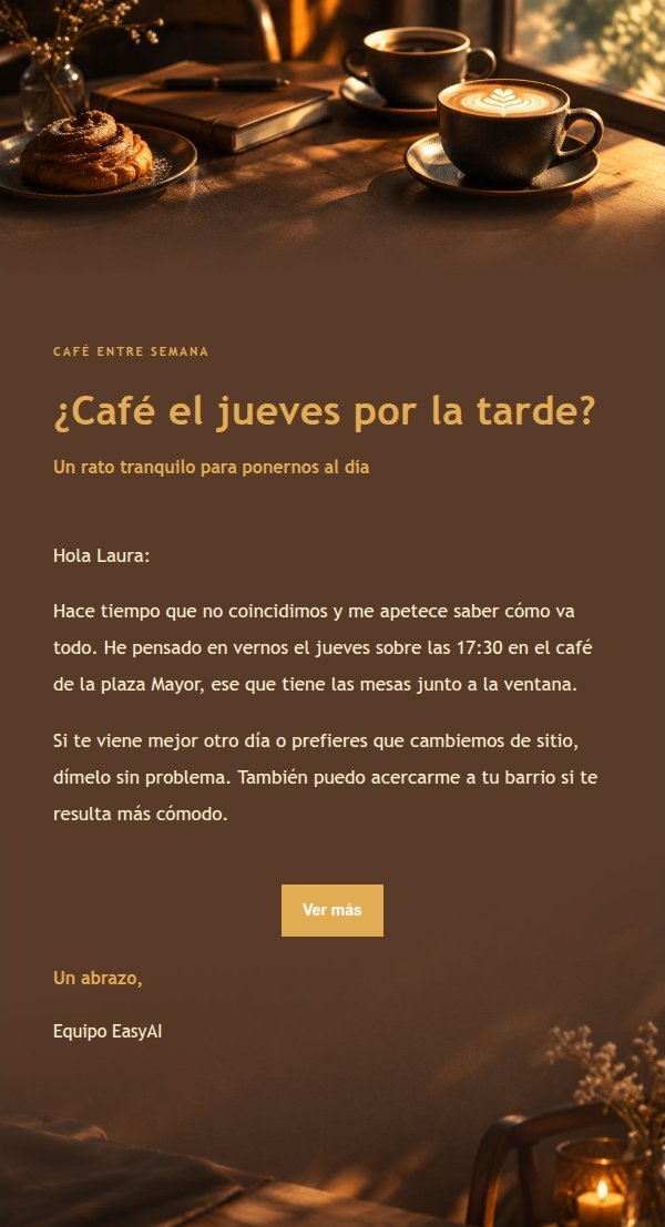 Invitación Café Estilo Ámbar