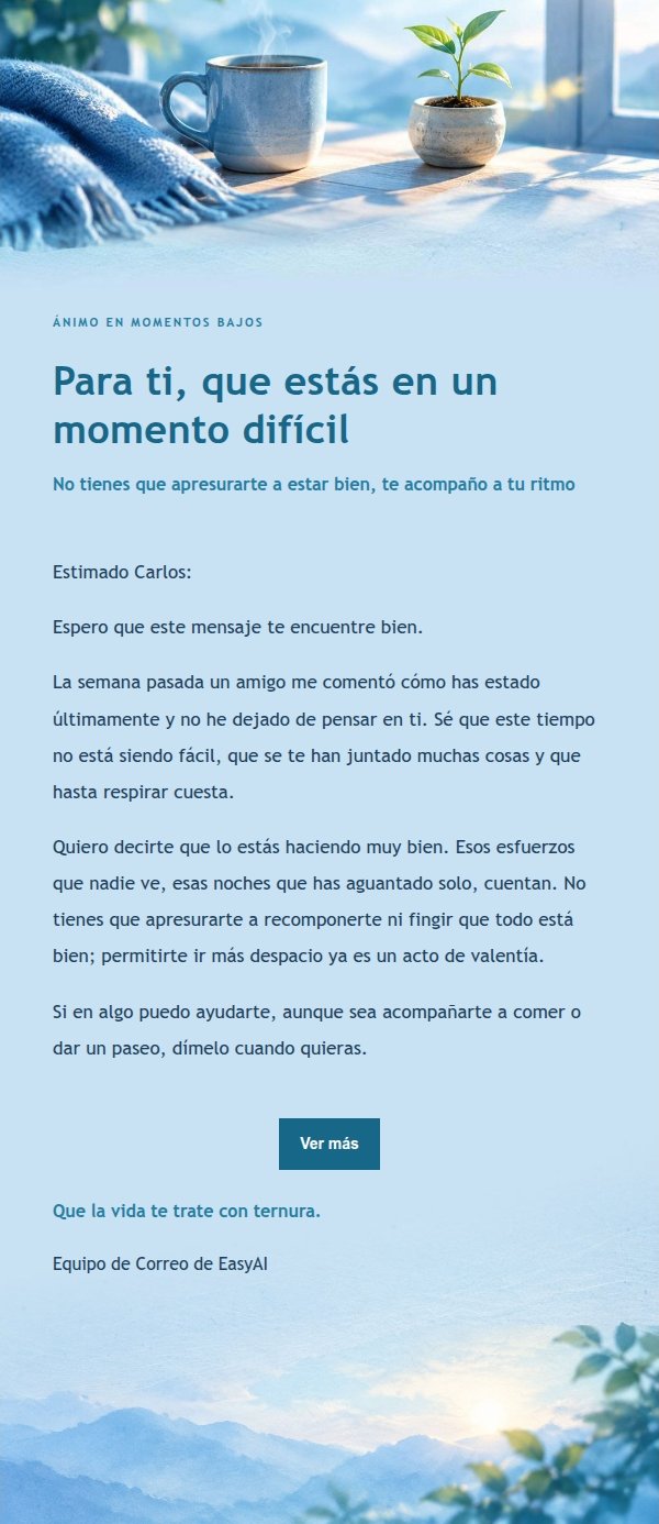 Carta de Ánimo en Azul Cobalto