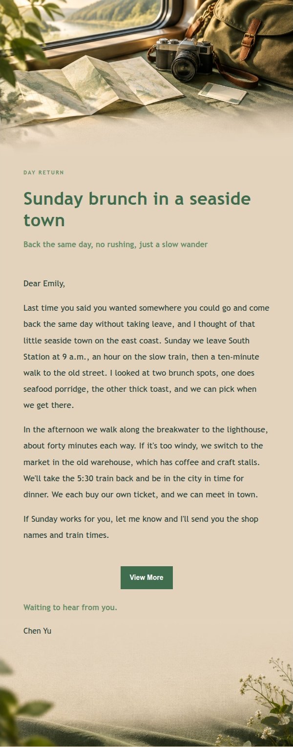 Forest Copper Weekend Getaway Invite 2