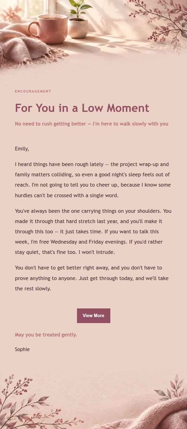 Rose Editorial Encouragement Email