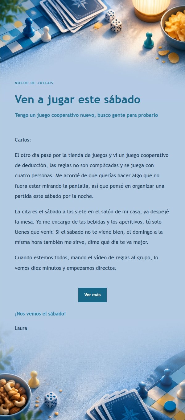 Invitación Noche de Juegos de Mesa