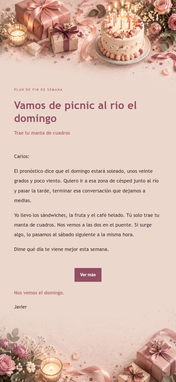 Invitación de Cumpleaños Estilo Editorial Rosa 2