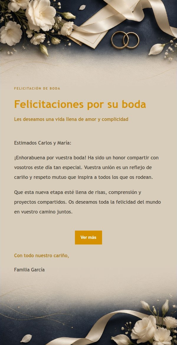 Bendición de Boda Azul y Dorado
