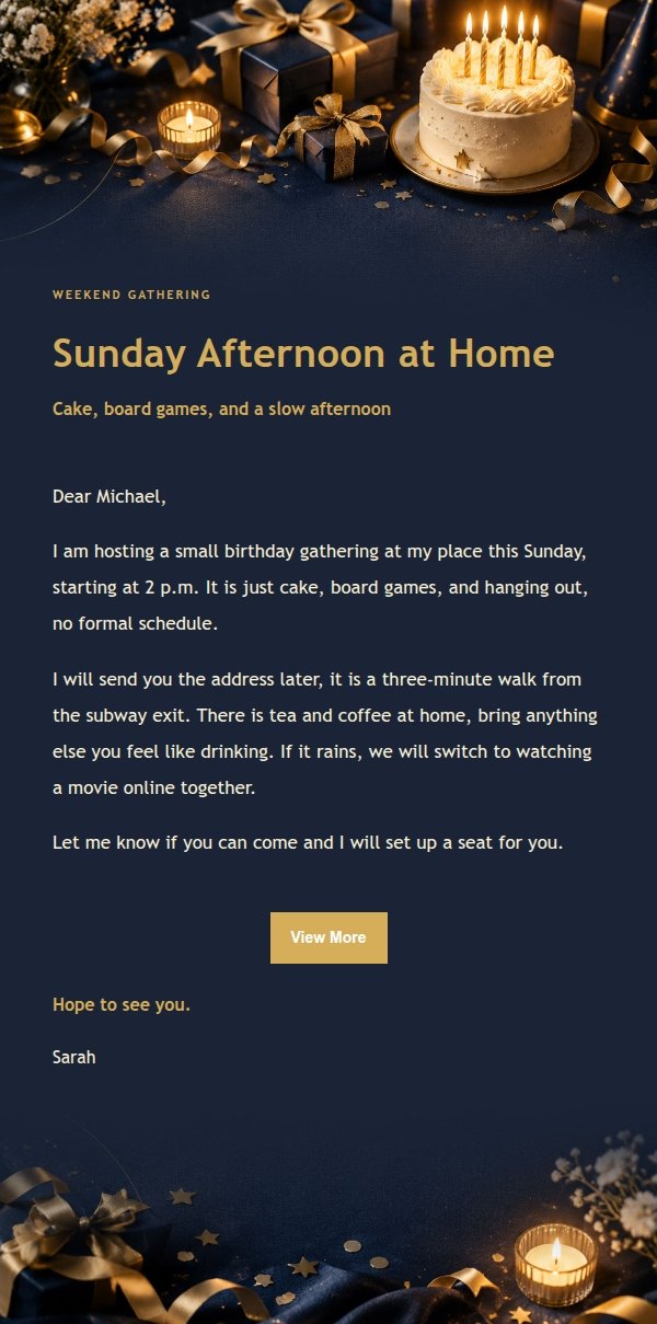 Midnight Blue Birthday Invite 2