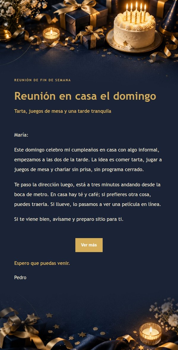 Invitación de Cumpleaños Azul y Dorado 2