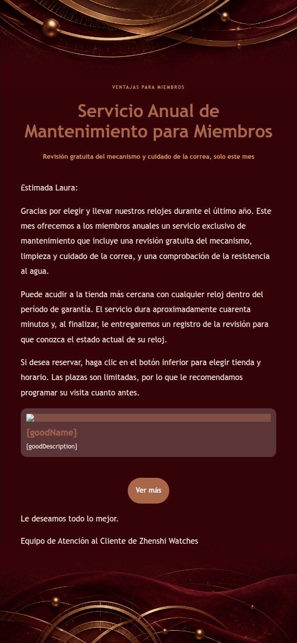 Correo de Relojes de Lujo Burdeos y Bronce 2