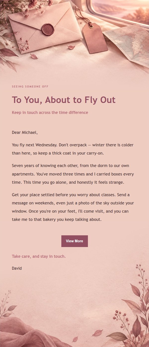 Rose Editorial Farewell Email 2