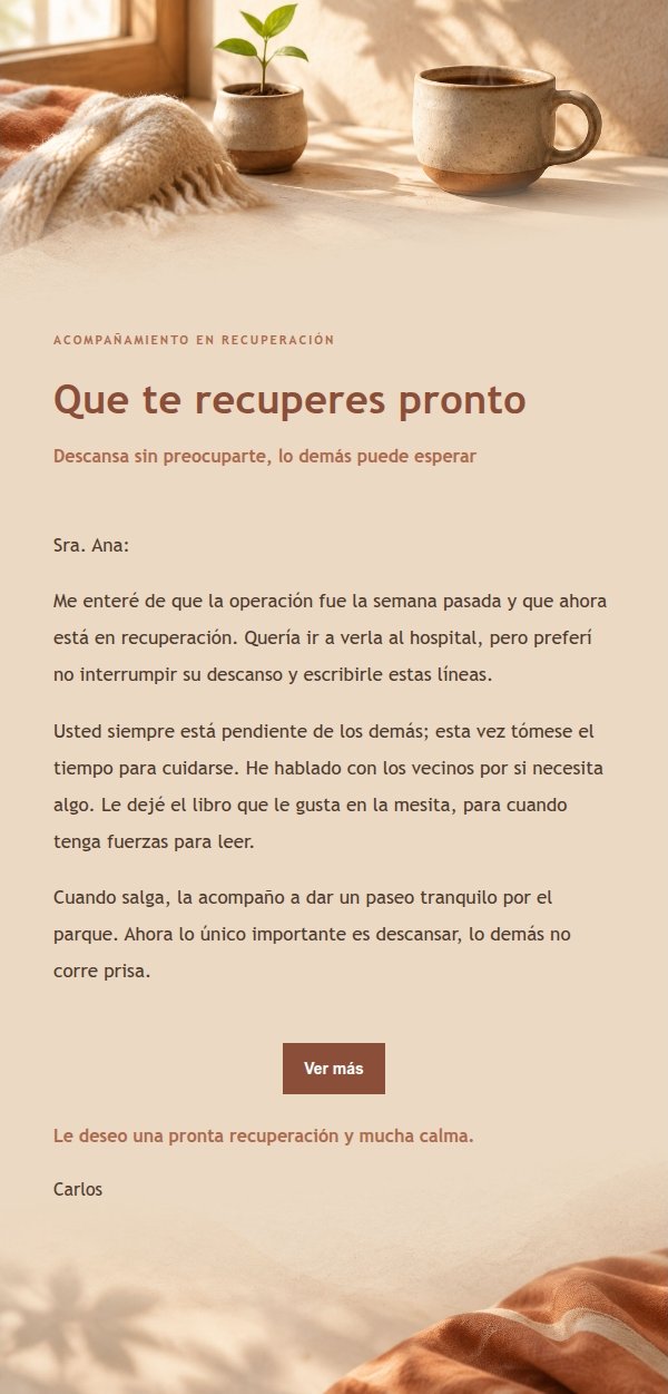 Carta de Ánimo en Tonos Terracota 2