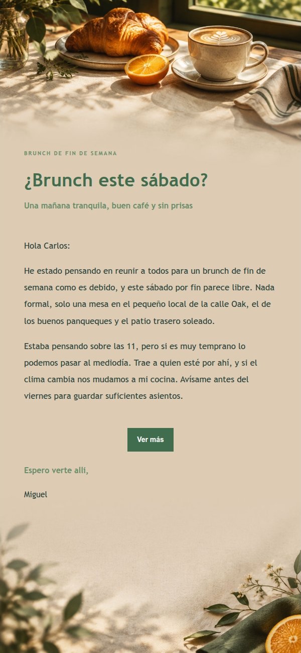 Invitación a Brunch de Fin de Semana