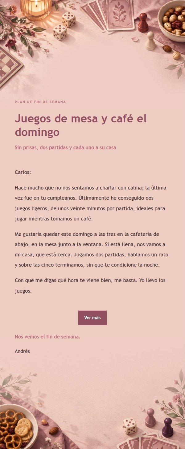 Invitación a Noche de Juegos de Mesa Estilo Editorial Rosa 2