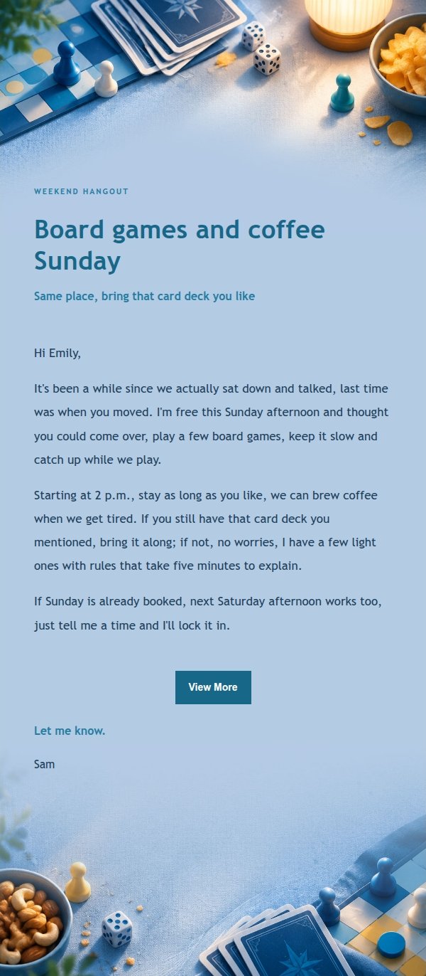 Cobalt Teal Board Game Night Invite 2