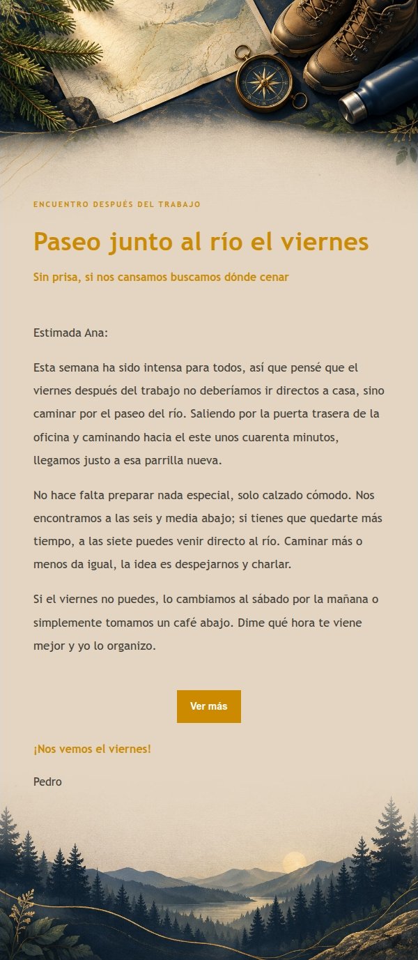 Invitación a Caminata Ligera Azul y Dorado 2