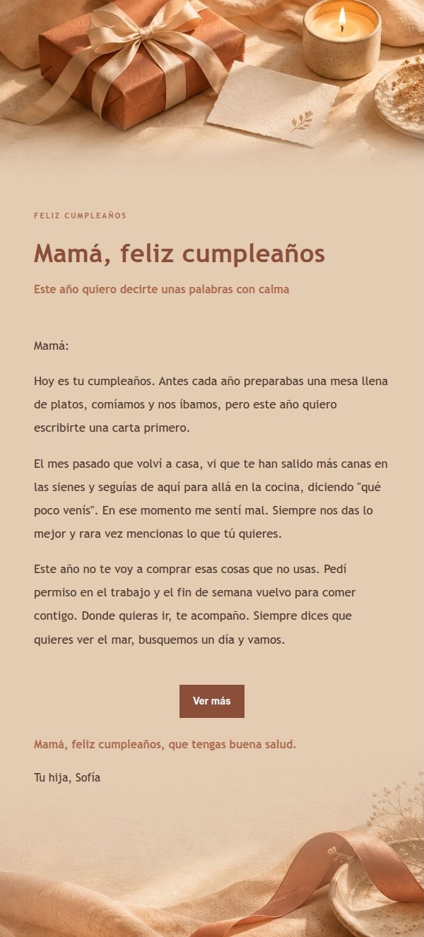 Felicitación de Cumpleaños Estilo Terracota 2