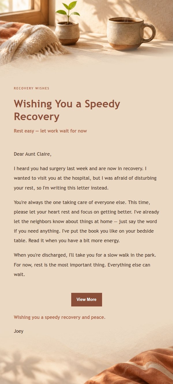 Terracotta Cream Encouragement Letter 2