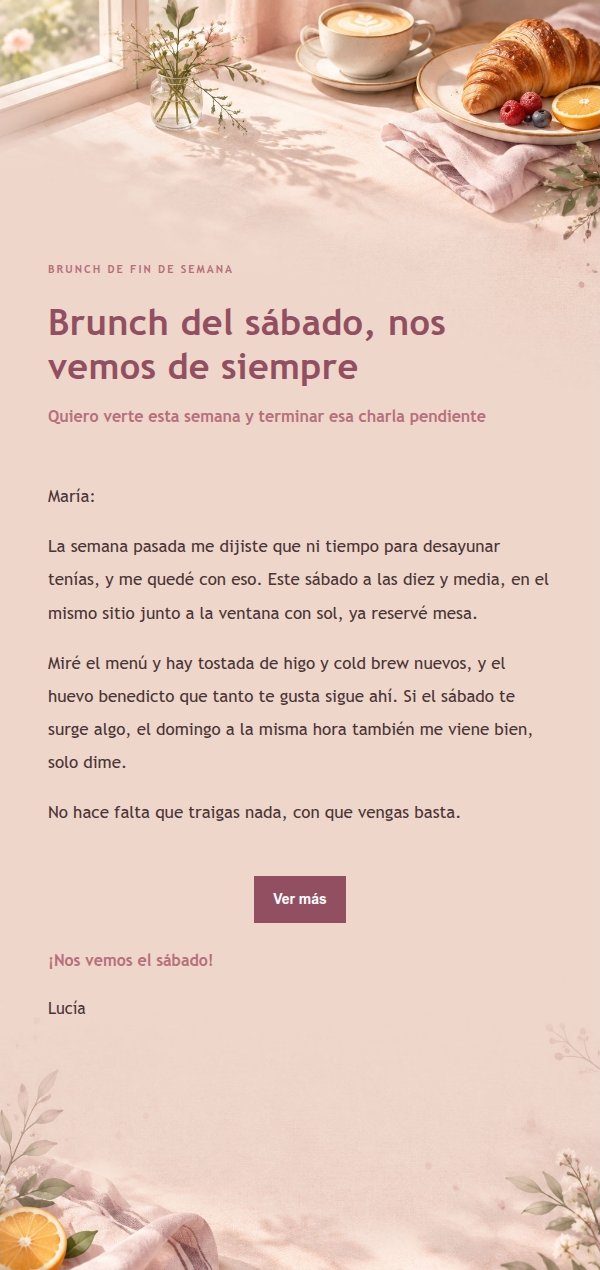 Invitación a Brunch de Fin de Semana Estilo Editorial