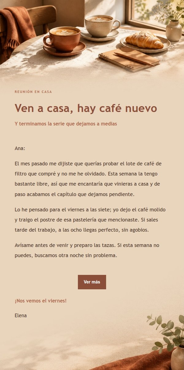 Invitación Café Estilo Terracota 2