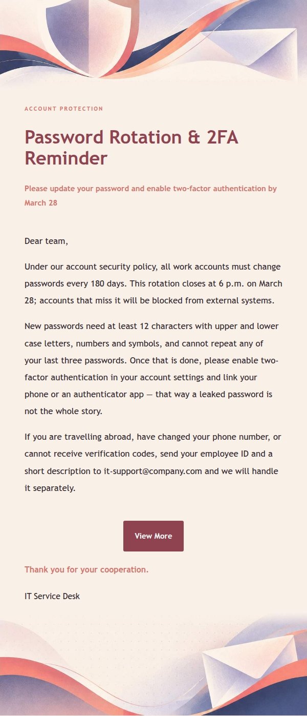 Coral & Ink Security Awareness Email 2