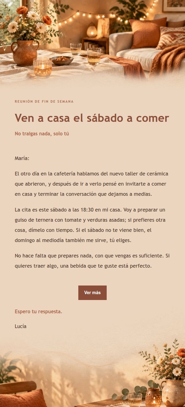 Invitación a Reunión en Casa Estilo Terracota