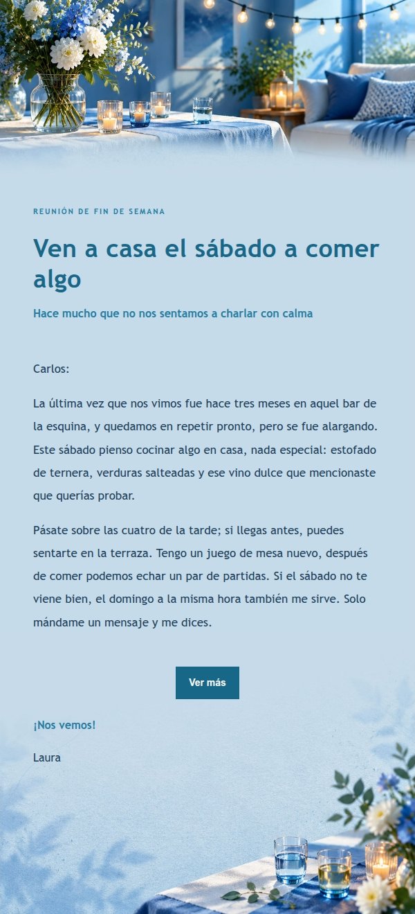 Invitación a Reunión en Casa Azul Cobalto