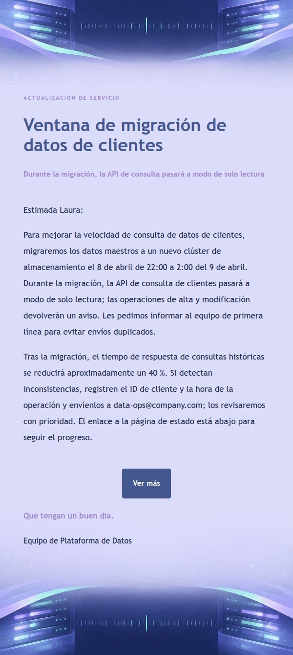 Aviso de Mantenimiento IT Lila y Azul Marino 2