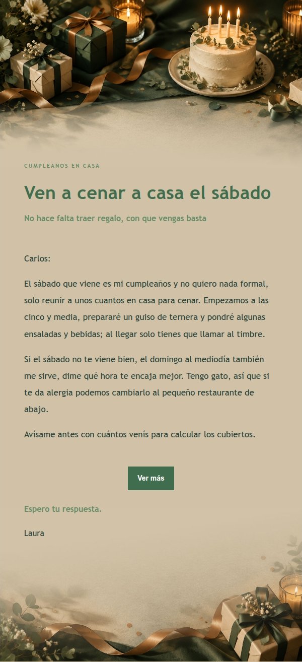 Invitación de Cumpleaños Estilo Bosque y Cobre