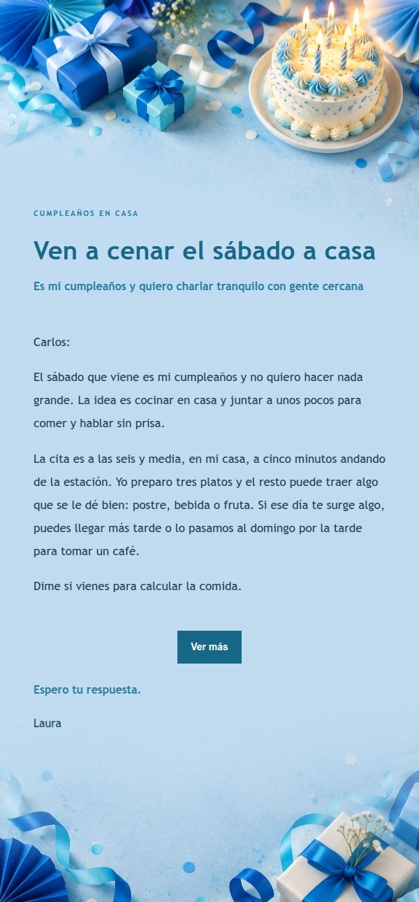 Invitación de Cumpleaños en Azul Cobalto