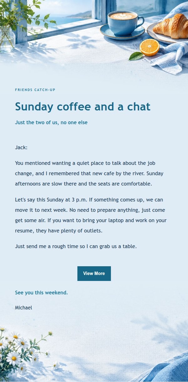 Cobalt Teal Weekend Brunch Invite 2