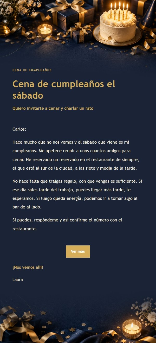 Invitación de Cumpleaños Azul y Dorado