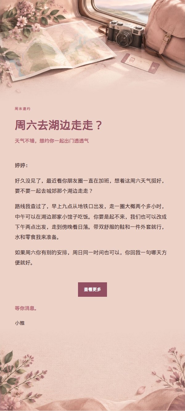 玫瑰编辑周末短途出游邀约