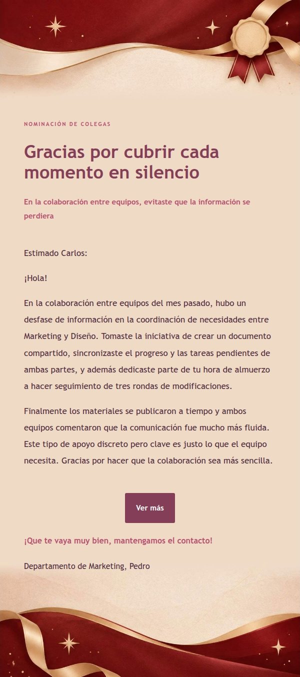 Reconocimiento Colegas Baya y Oro 2